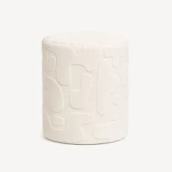 Puf con almacenaje DELOR blanco