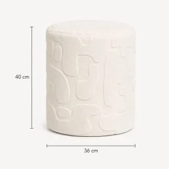 Puf con almacenaje DELOR blanco