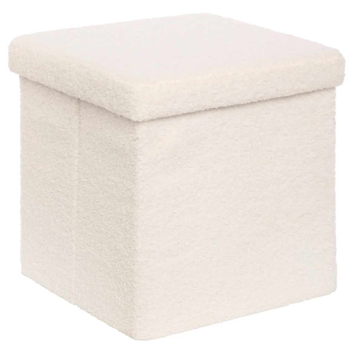 Puf con almacenaje JAIKO boucle blanco