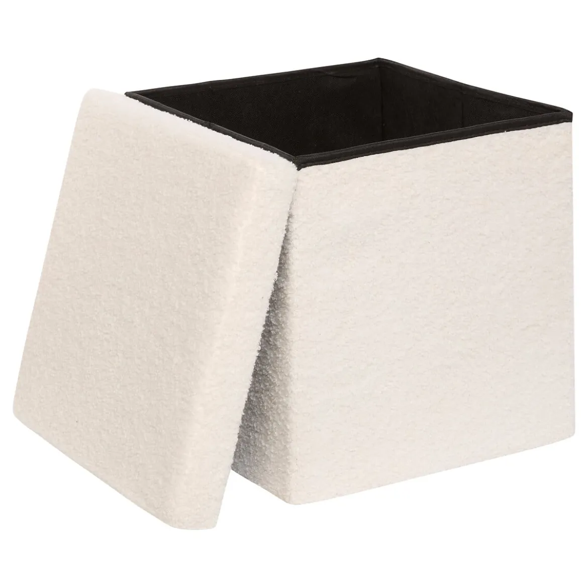 Puf con almacenaje JAIKO boucle blanco