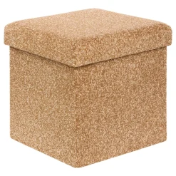 Puf con almacenaje OXIA ocre 38x38cm