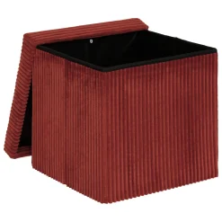 Puf con almacenaje terracota