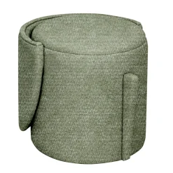 Puf con almacenaje verde