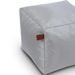 Puf cuadrado impermeable gris 45x45cm