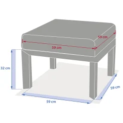Puf EVASION beige de aluminio