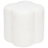 Puf LAVON de chenilla blanco 35x35x38cm