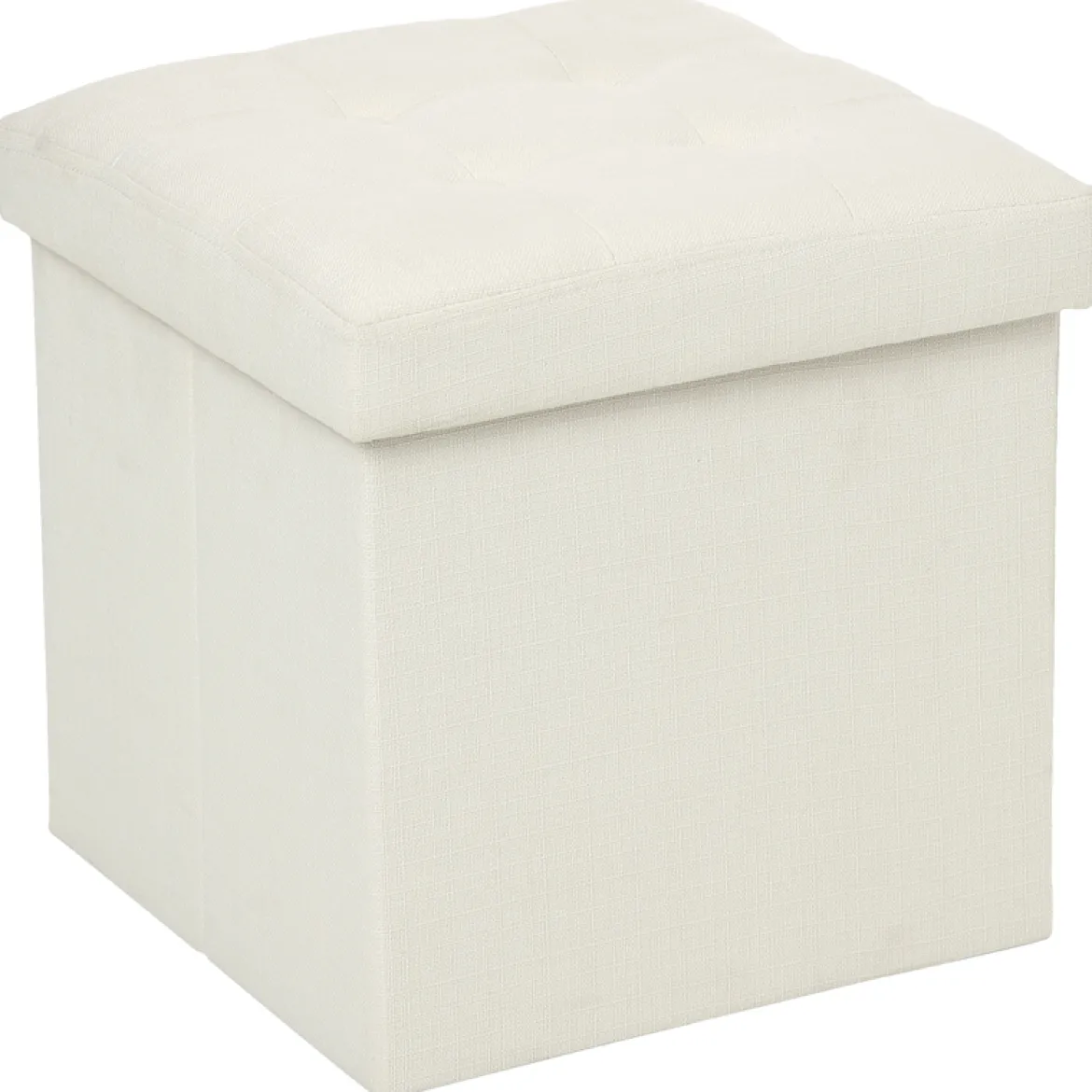Puf Lysandre De Tela Beige 38x38x38Cm