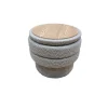 Puf MARVAO beige de tejido D55cm