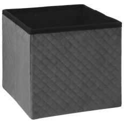 Puf MIXMODUL de terciopelo gris 31x31Cm