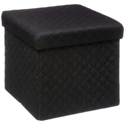 Puf MIXMODUL de terciopelo negro 31x31Cm