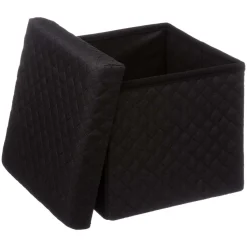 Puf MIXMODUL de terciopelo negro 31x31Cm