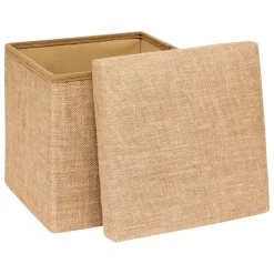 Puf MIXMODUL efecto yute de mdf 31x31cm