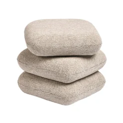 Puf PAROS de tejido beige