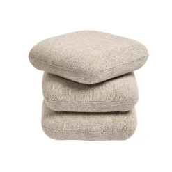 Puf PAROS de tejido beige