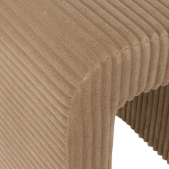 Puf SEVI beige de terciopelo