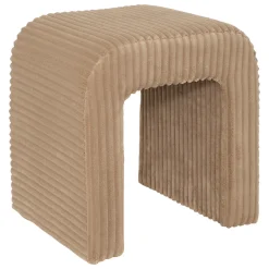 Puf SEVI beige de terciopelo