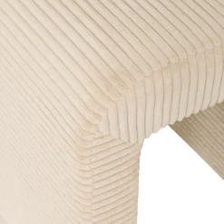 Puf SEVI beige de terciopelo