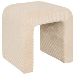 Puf SEVI beige de terciopelo