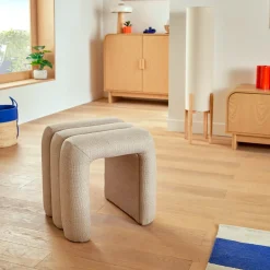 Puf SISCO de tele beige