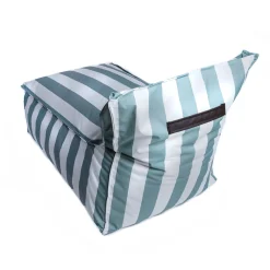 Puf sofá impermeable a rayas blancas y verdes