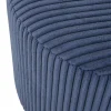 Puf SYLIA azul oscuro de terciopelo 38x38cm