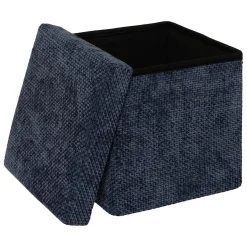 Puf VELVY azul oscuro 31x31cm