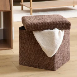 Puf VELVY marrón 31x31cm