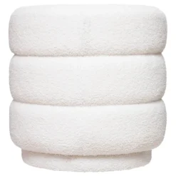 Puf Vibe Redondo Blanco 40x40Cm