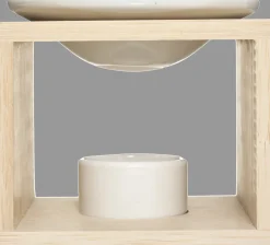 Quemador Bambú/Cerámica 11.5x11.5x9.5Cm