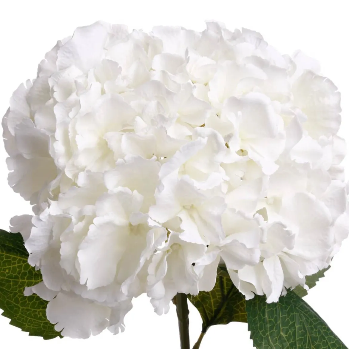 Rama De Hortensia Blanca Artificial 83Cm