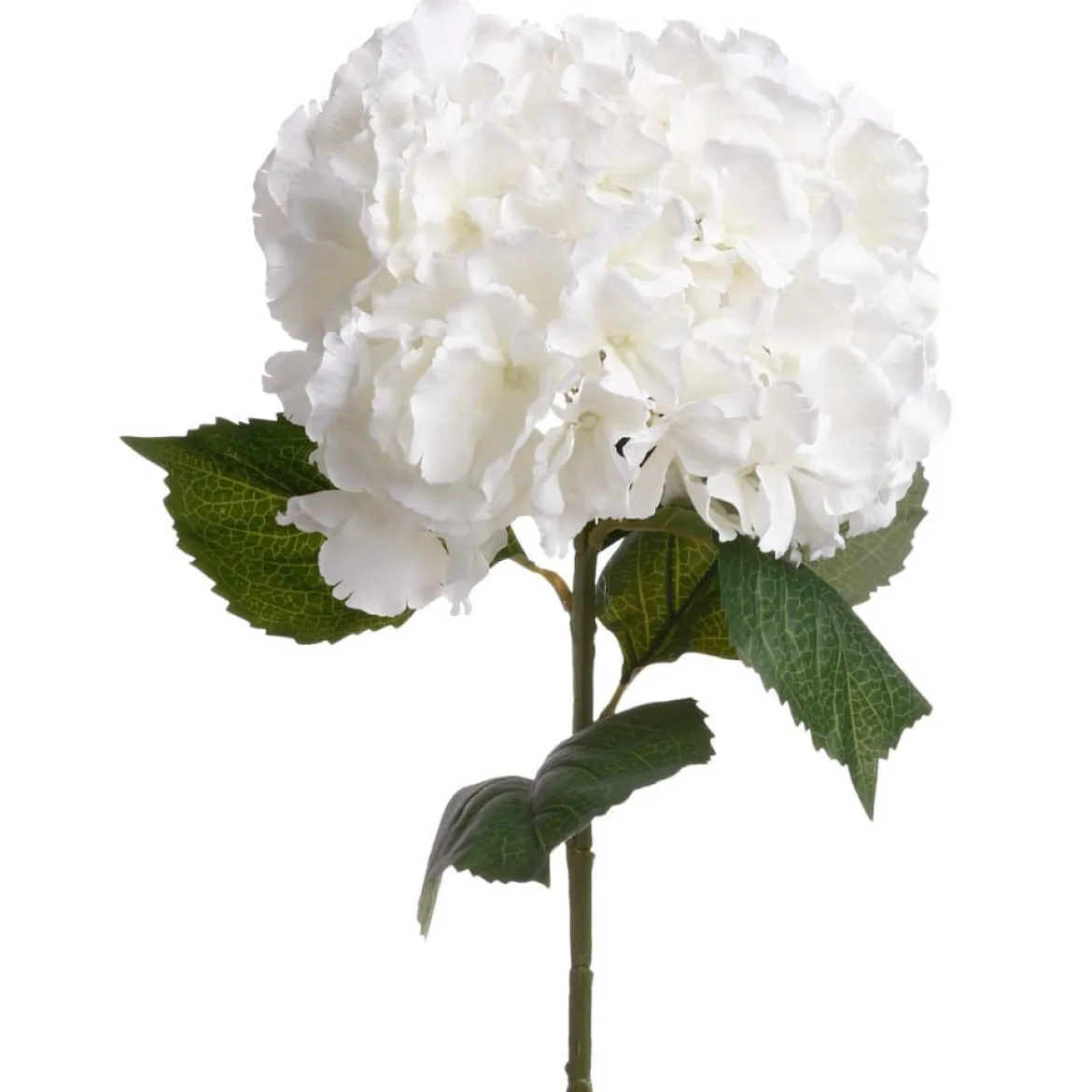 Rama De Hortensia Blanca Artificial 83Cm