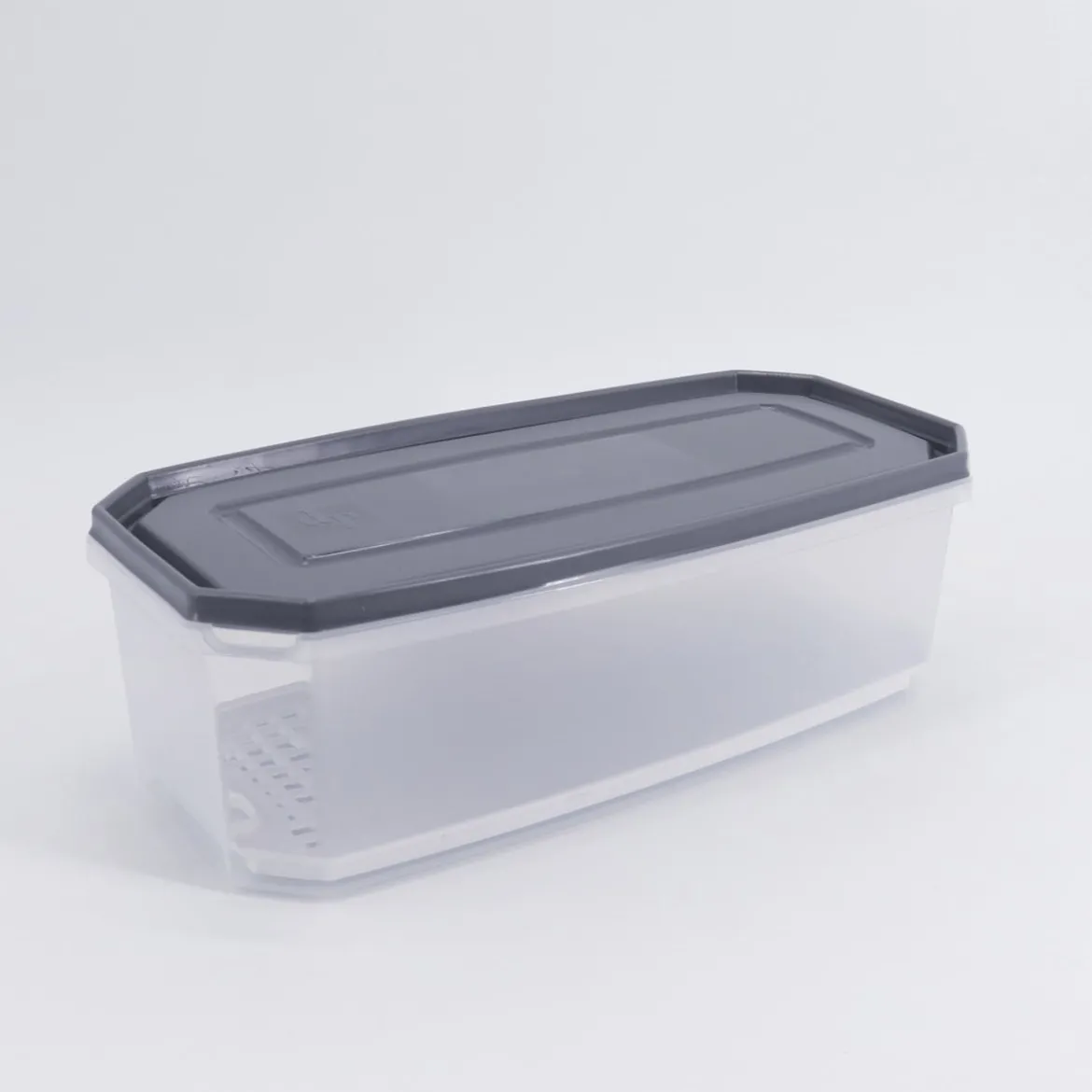 Recipiente Grd. Rectangular C/Red Gris
