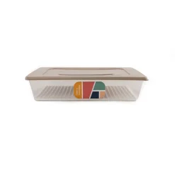 Recipiente Rectangular C/Red Gris