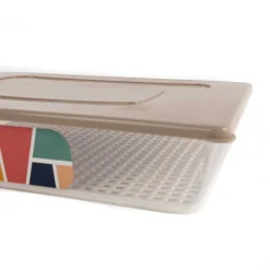 Recipiente Rectangular C/Red Gris