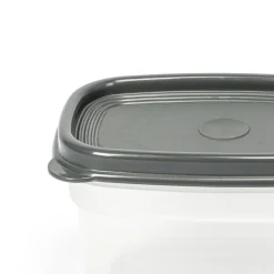 Recipiente Rectangular Gris 0.5L