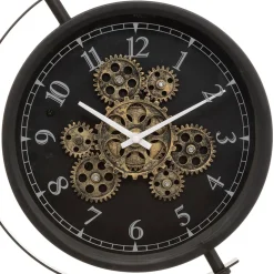 Reloj de mesa negro de metal 40x13x28cm