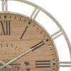 Reloj De Pared Beige De Mdf/Metal 70Cm
