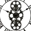Reloj De Pared De Metal Y Madera