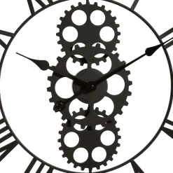 Reloj De Pared De Metal Y Madera