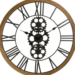 Reloj De Pared De Metal Y Madera