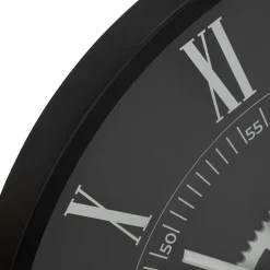 Reloj De Pared Kerian Negro 57cm
