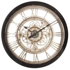 Reloj de pared negro mecanismo VINTAGE 61cm