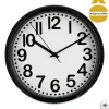 Reloj De Pared Negro/Rojo Plástico 22Cm