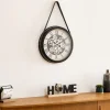 Reloj De Pared Peter Negro Con Asa