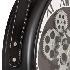 Reloj De Pared Peter Negro Con Asa