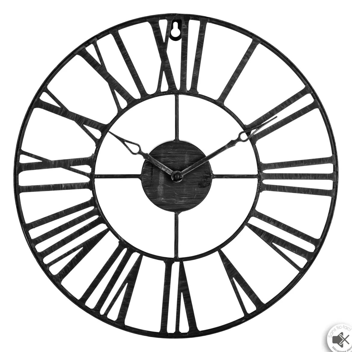 Reloj De Pared Vintage Negro 36.5Cm