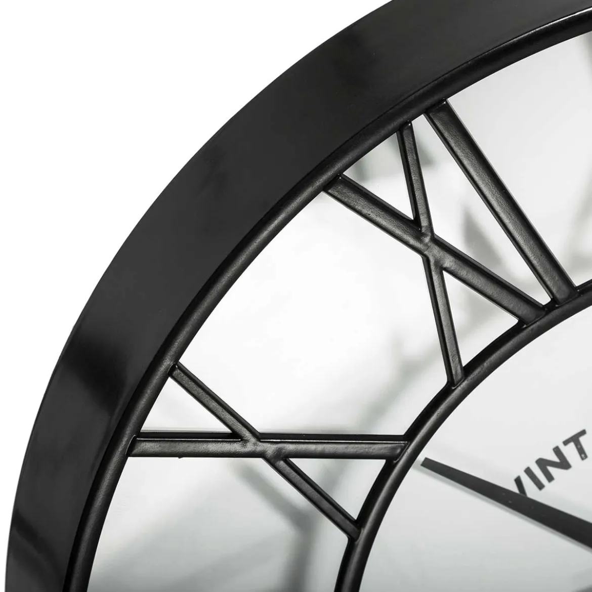 Reloj De Pared Vintage Negro 35Cm