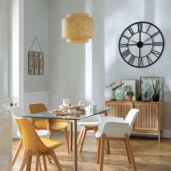 Reloj De Pared Vintage Negro Metal 70Cm