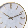 Reloj NATHALIE dorado con efecto mármol D29cm