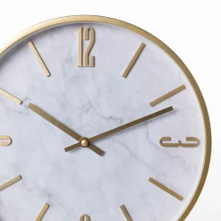 Reloj NATHALIE dorado con efecto mármol D29cm